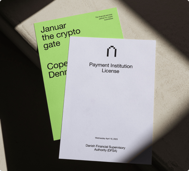 Payment institution license printed