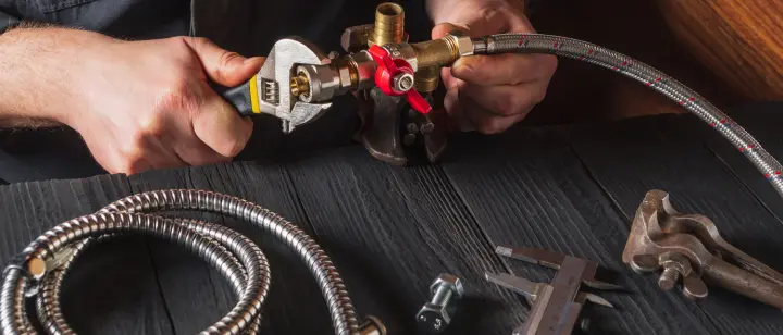 image of geyser being repaired