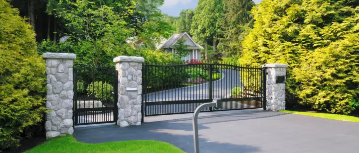 gate at a driveway