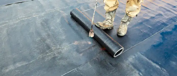 an image of waterproofing of the building foundation