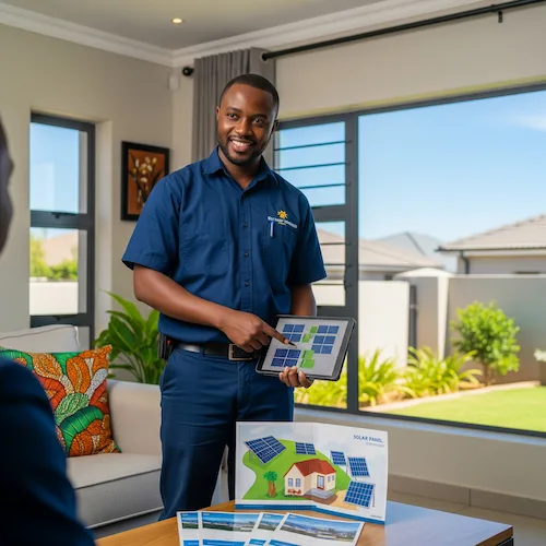 An image of an electrician, solar system design and consultation in South Africa