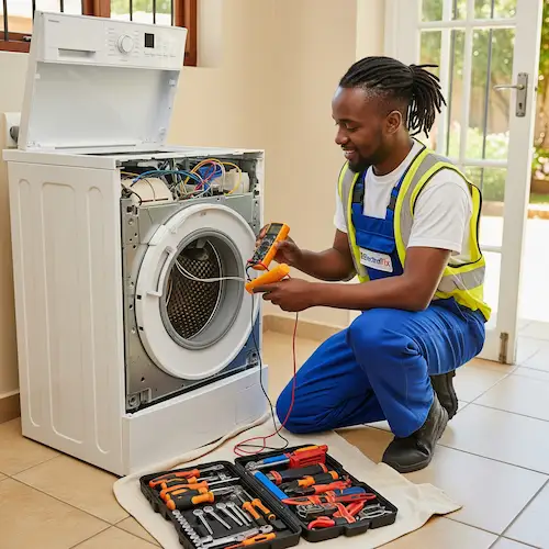 Image of Electrician repairing a Washing machine in South Africa