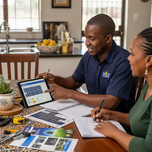 Image of Electrician performing Solar system design and consultation in South Africa