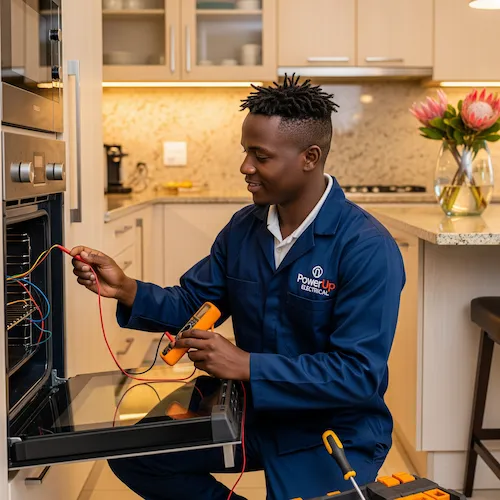 Image of Electrician working on Electric stove and oven repair in South Africa