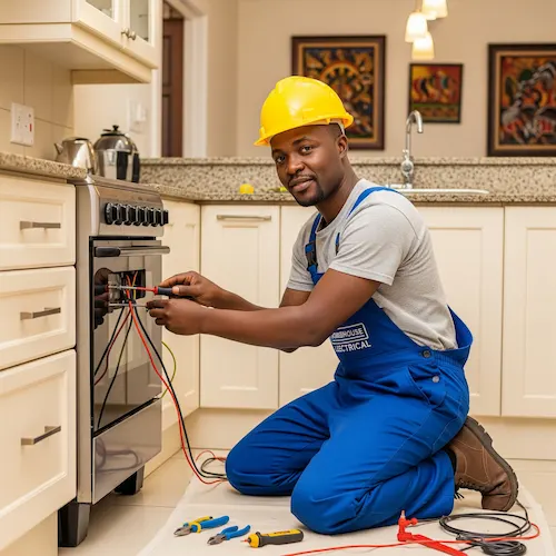 Image of Electrician in South Africa doing Electric stove and oven installation