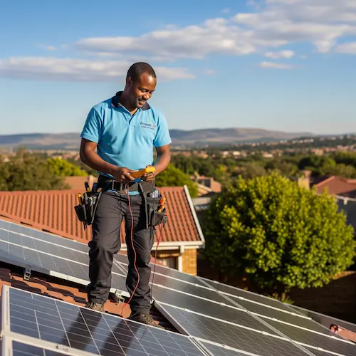 Image of Electrician performing Solar repairs and maintenance in South Africa