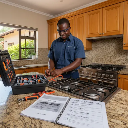 Natural gas appliance installation