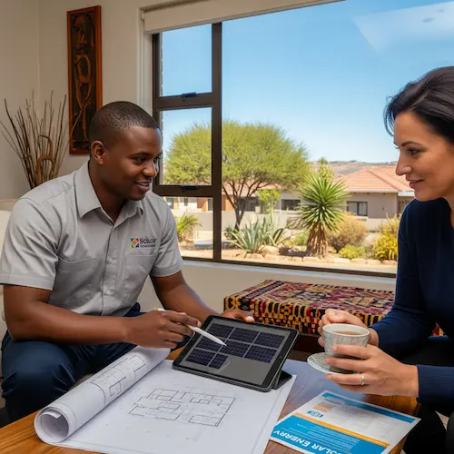 An image of an electrician, Solar system design and consultation in South Africa