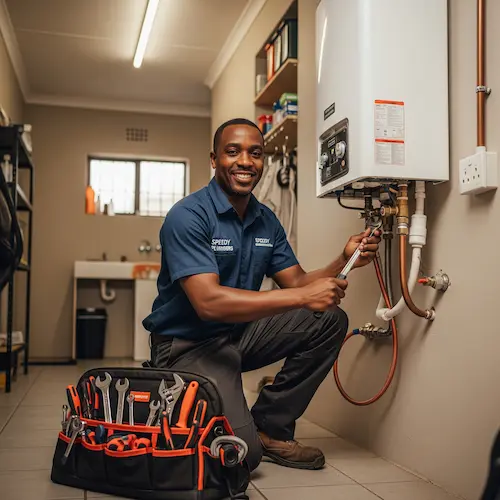 Gas geyser installation