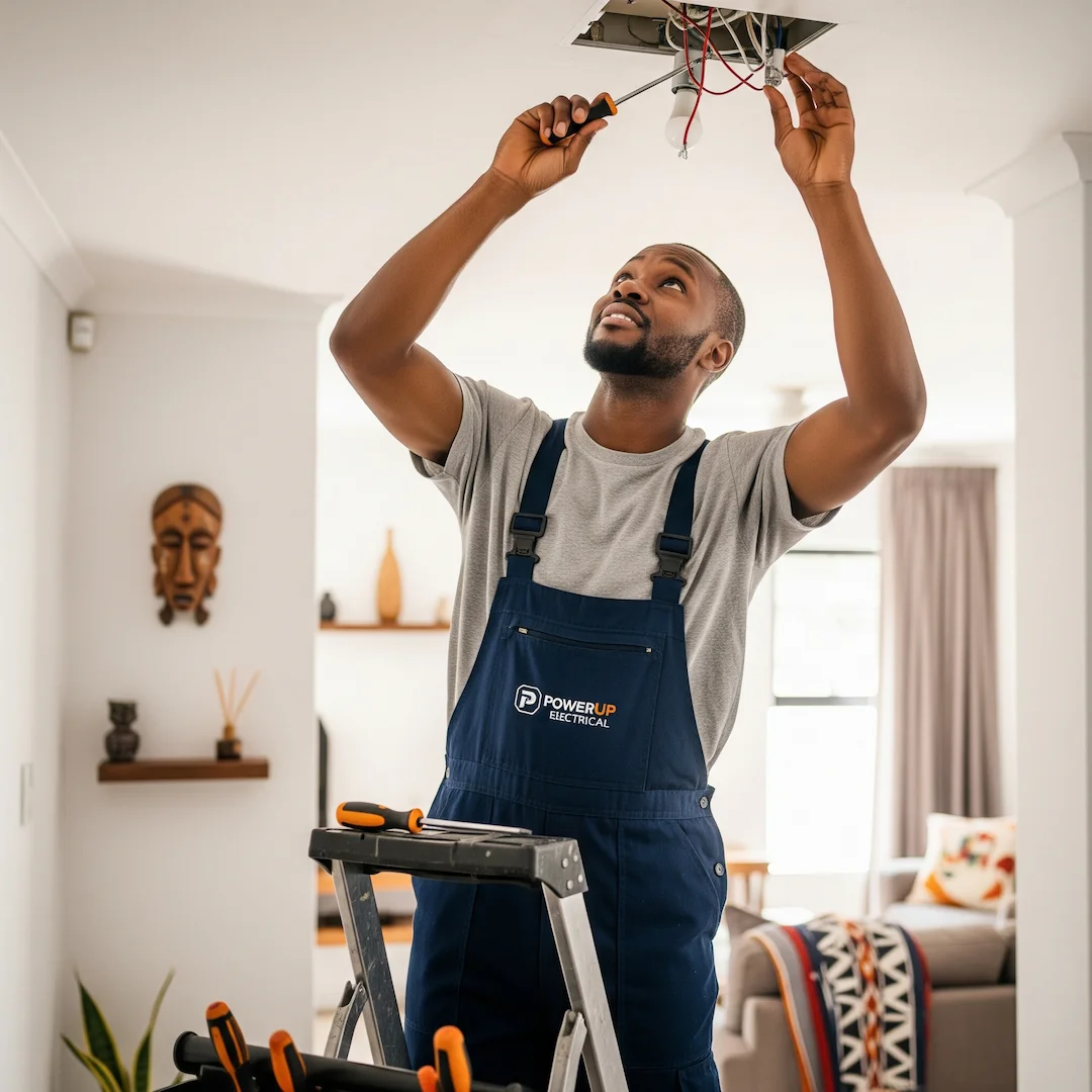 Image of Electrician repairing Electrical fixtures in South Africa