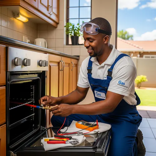 Image of Electrician working on Natural gas appliance repair in South Africa