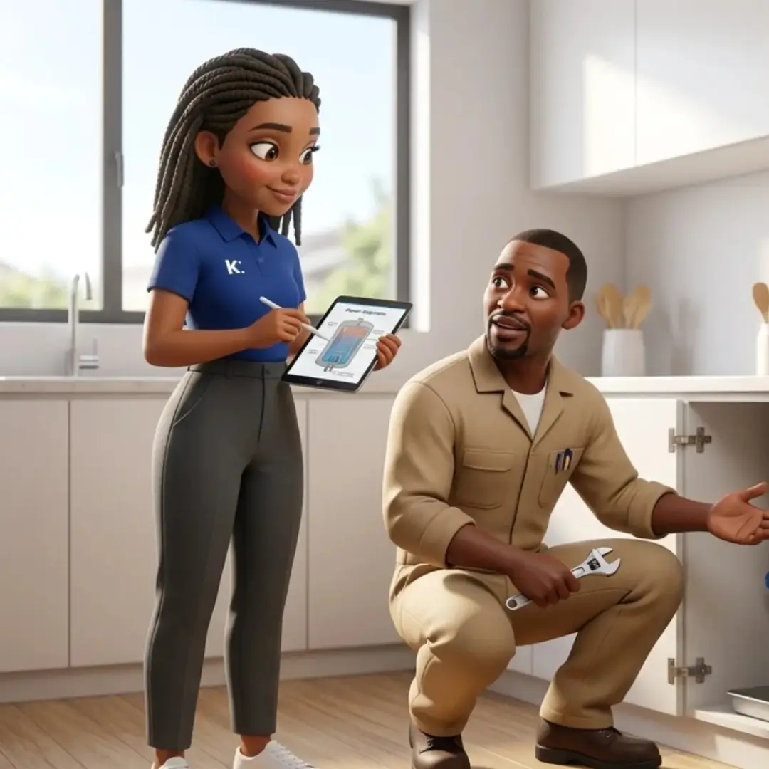 Image of a plumber