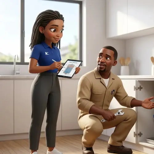 Image of a plumber