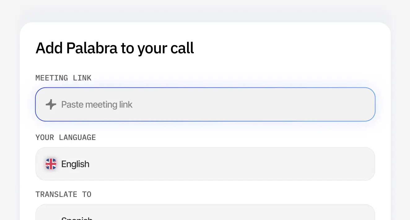 Add your meeting. Paste a Zoom, Google Meet or Teams link.
