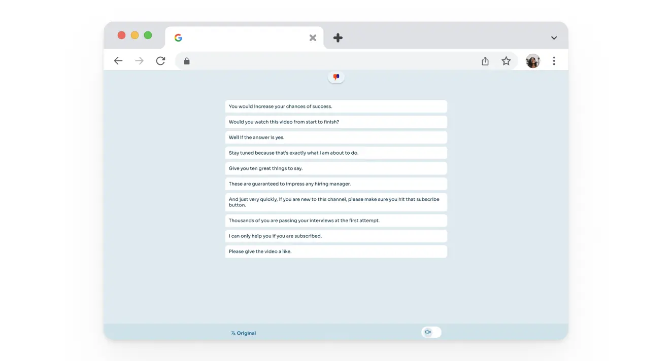 Access the translation