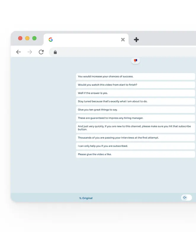 Access the translation