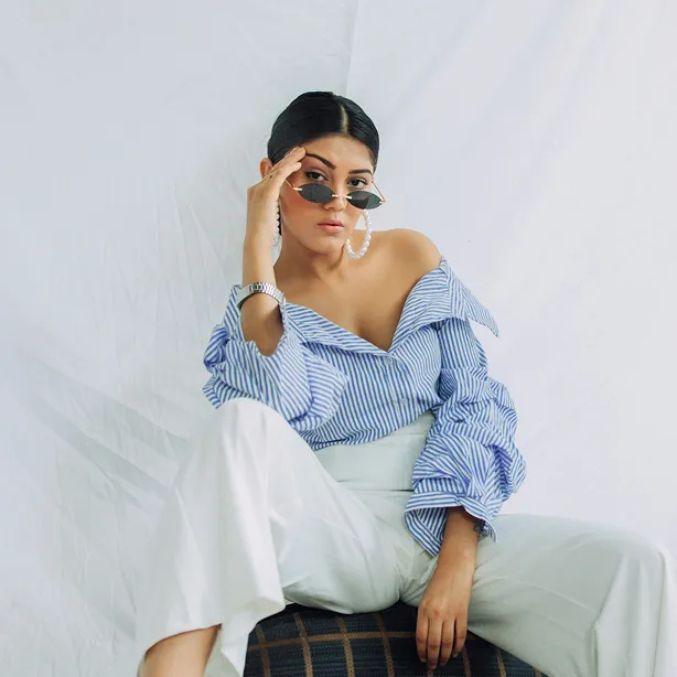 Young fashionable woman posing