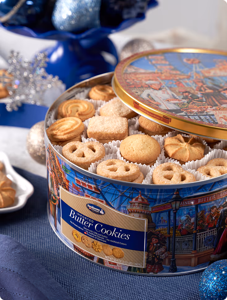 a tin can of cookies