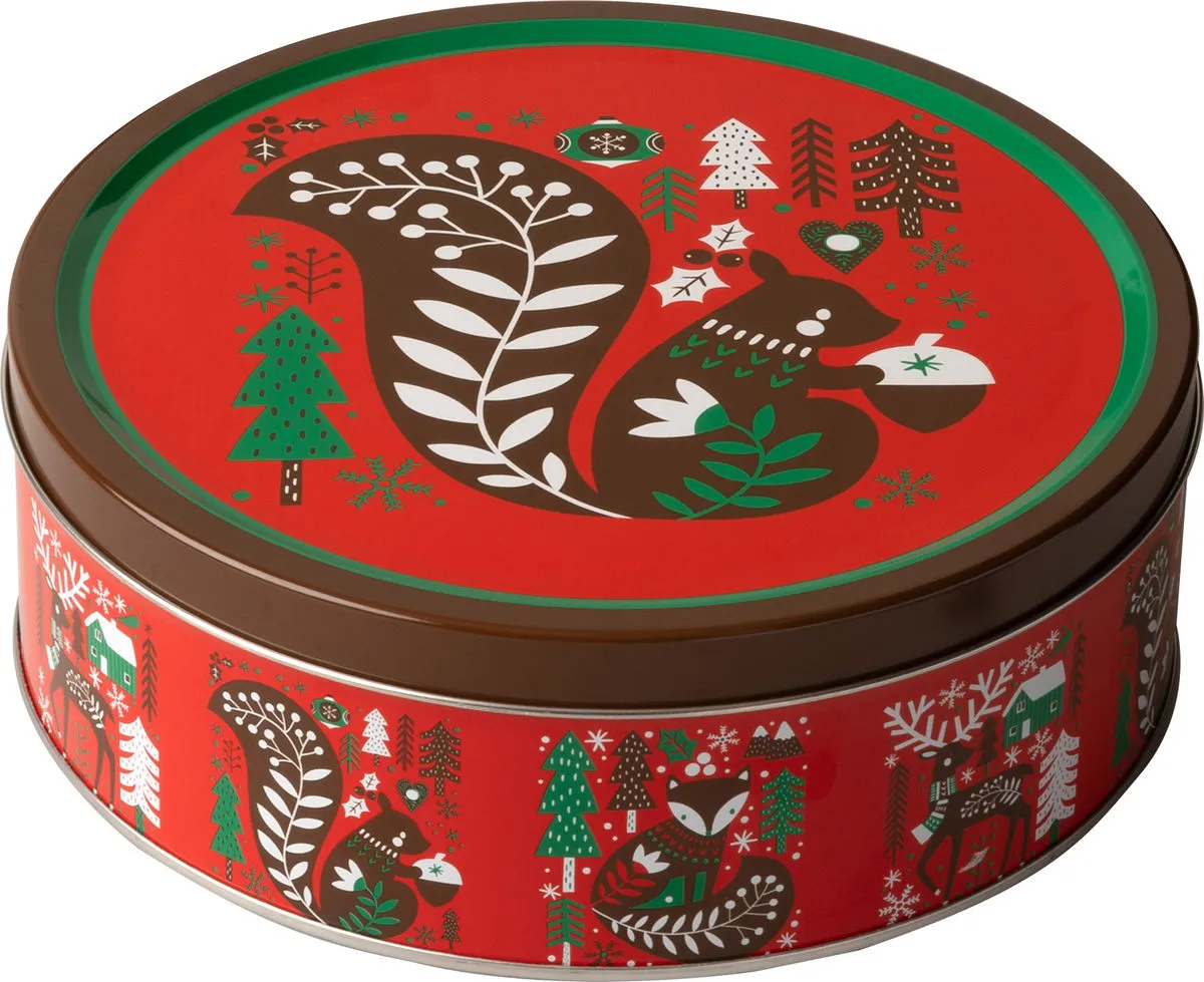 Forest Friends Christmas cookie tin, 500 g, design 1 of 3