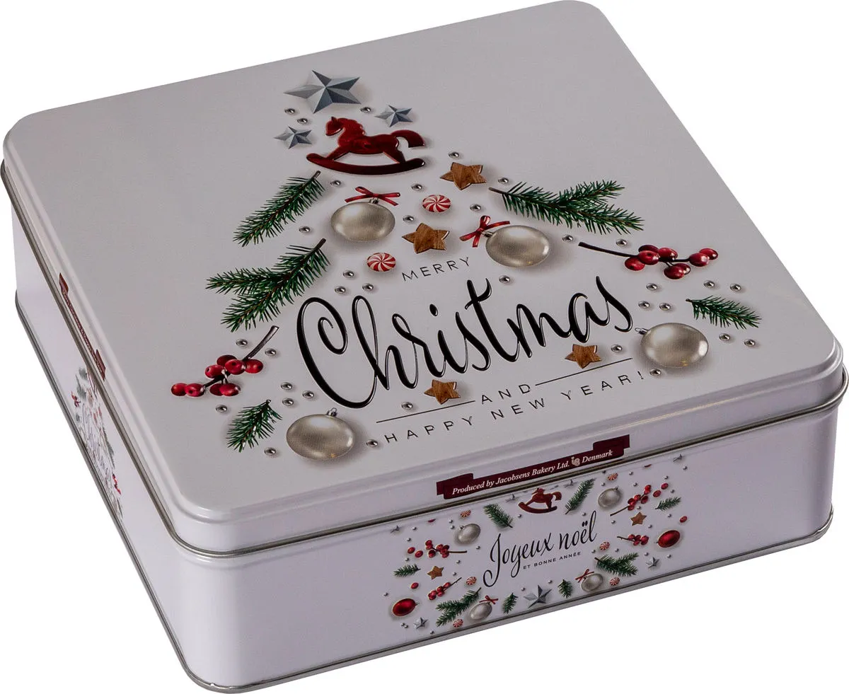 Merry Christmas cookie tin, 270 g, design 1 of 2