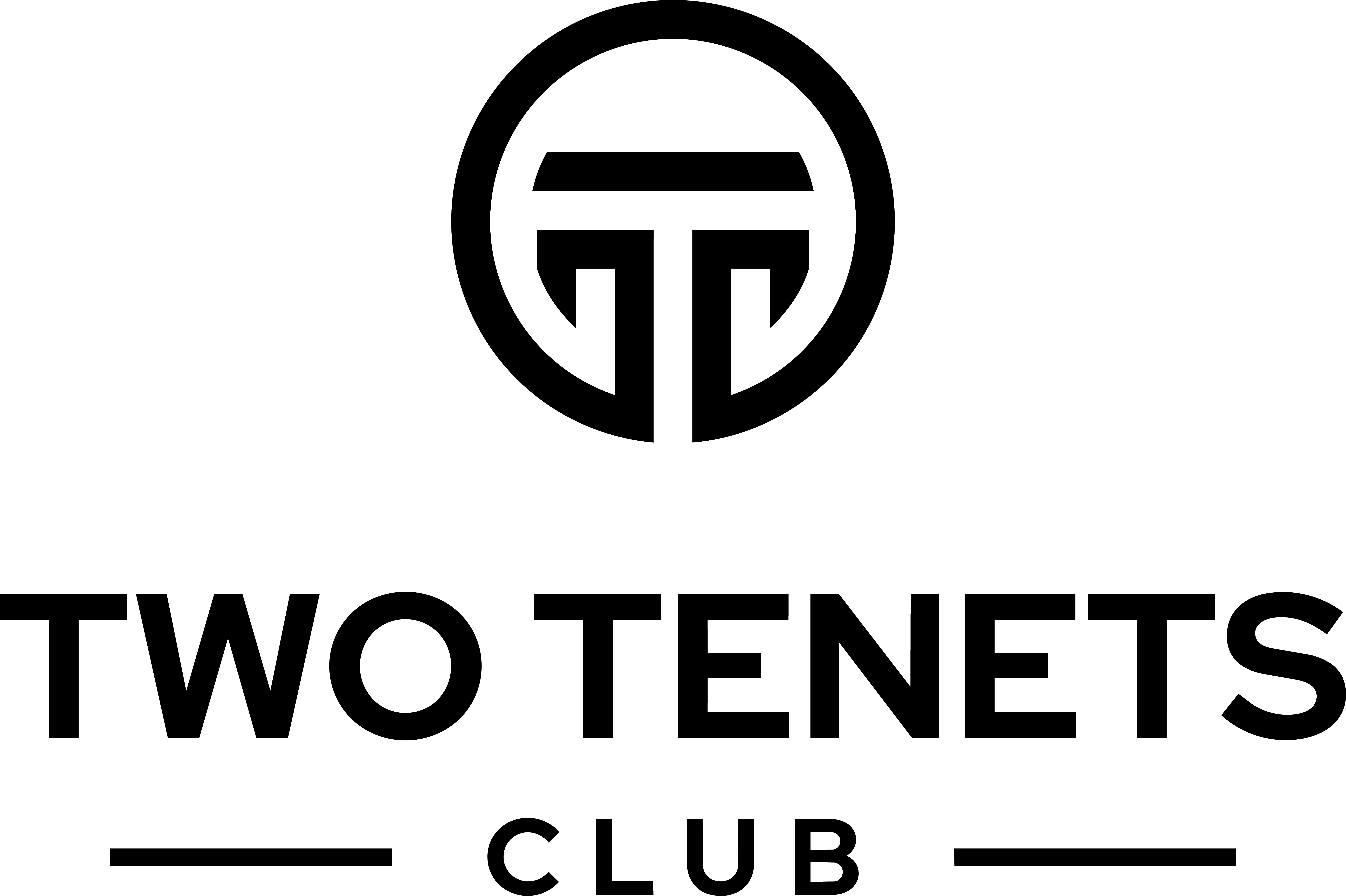 Two Tenets logo with stylized letters T and T stacked diagonally in black and light gray.