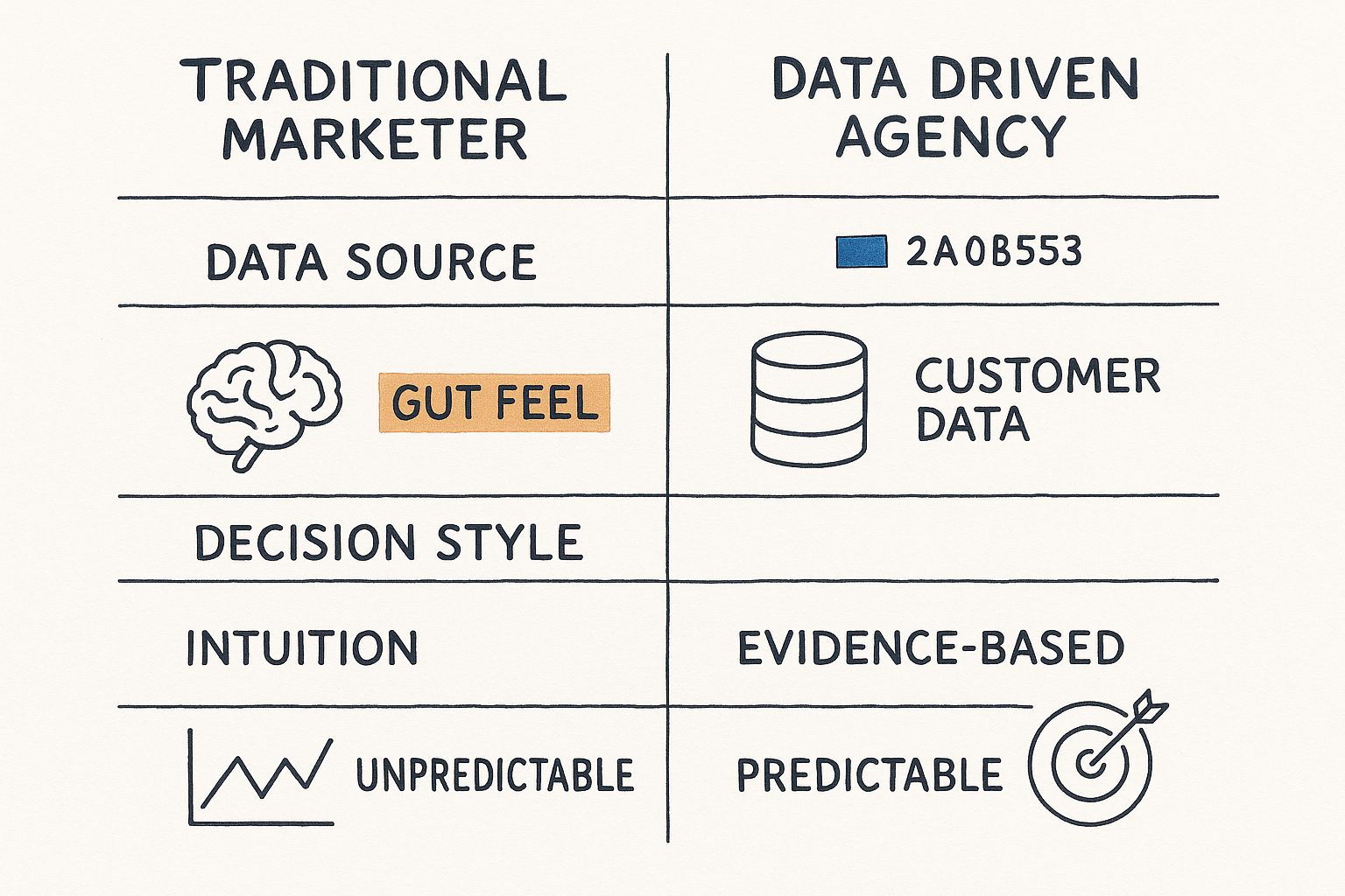 Infographic about data driven marketing agency