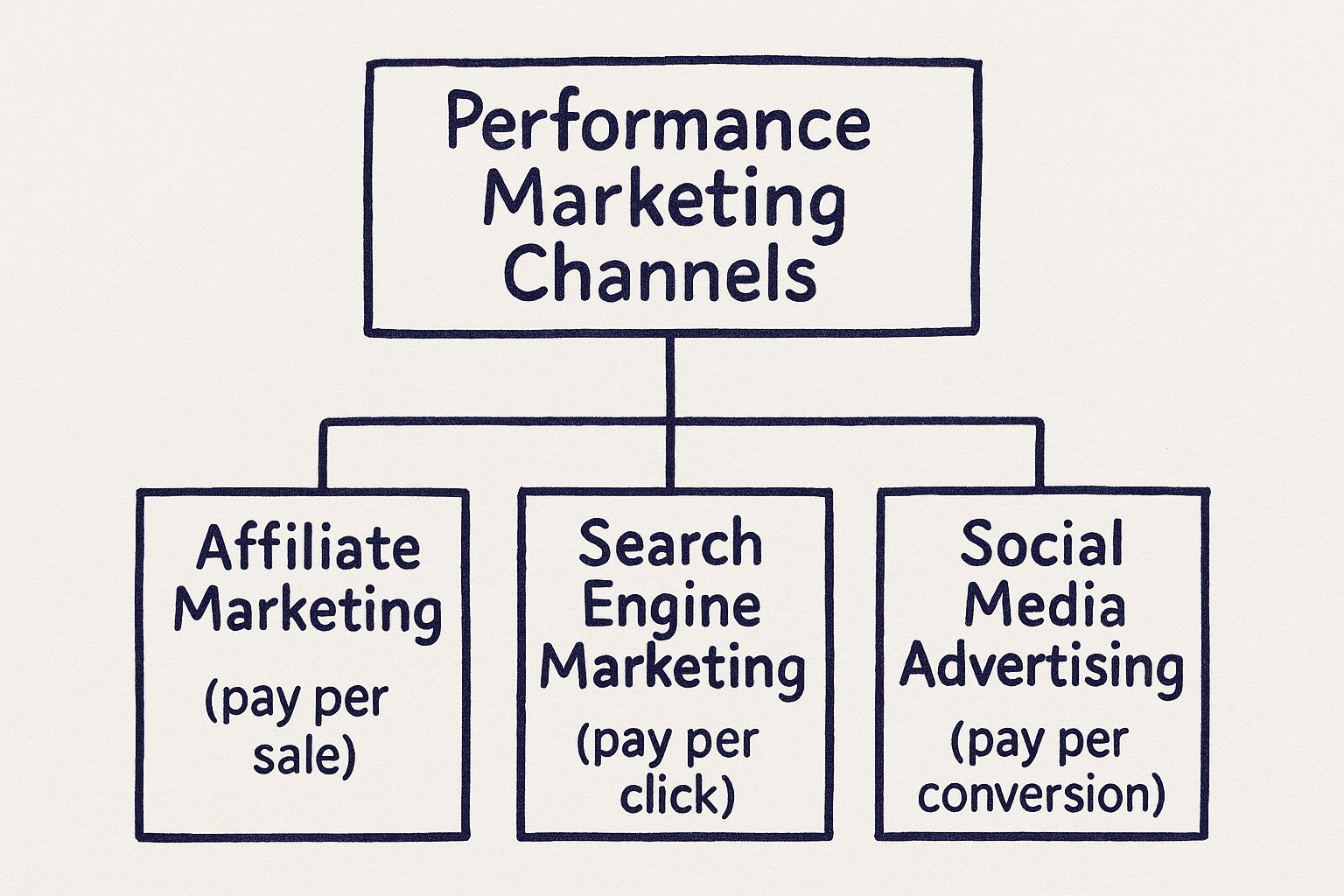 Infographic about what is performance marketing