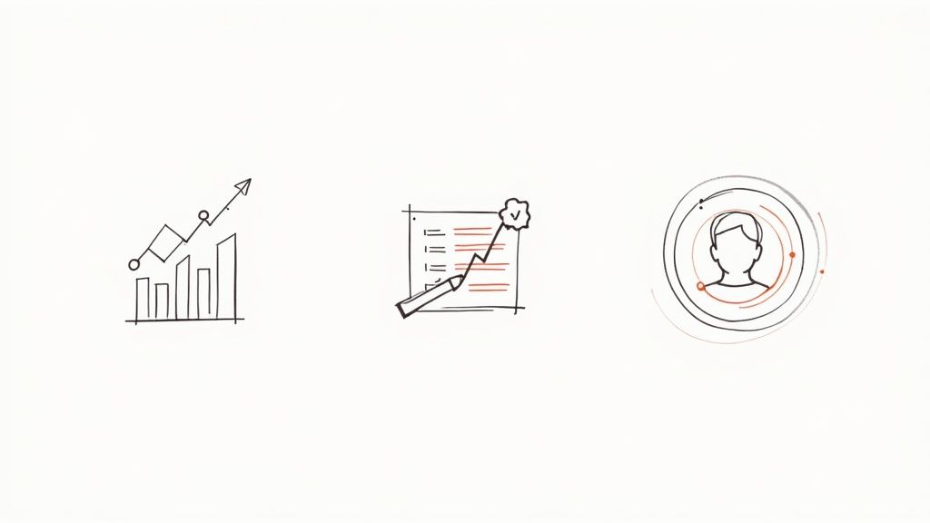 An abstract image showing interconnected data points and AI-driven insights, representing the core capabilities of an AI marketing agency.