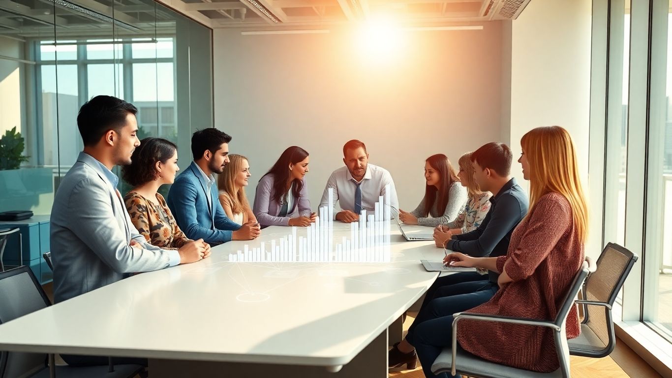 Professionals strategizing online lead generation and marketing campaigns.