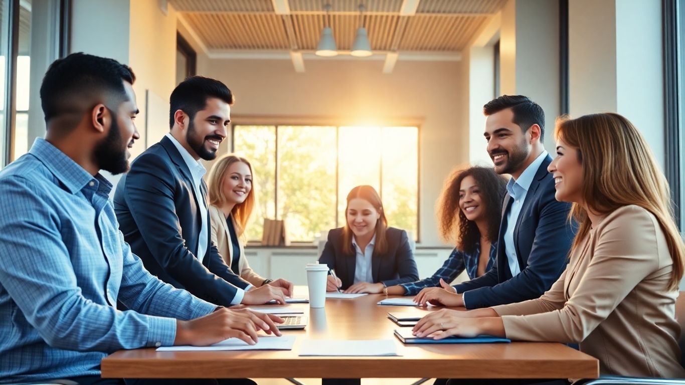 Business professionals planning for future success.