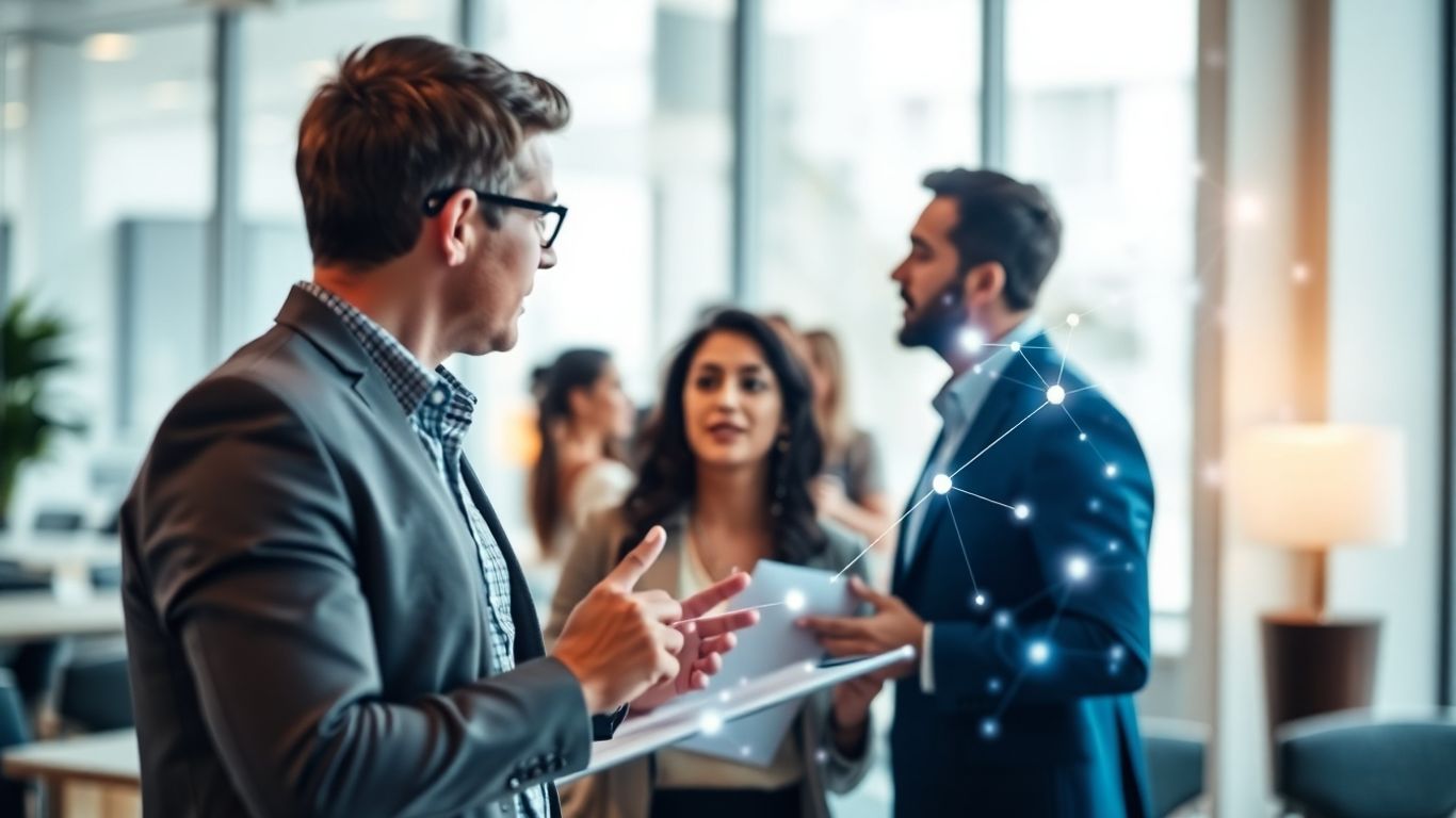 Professional team strategizing for lead generation success.