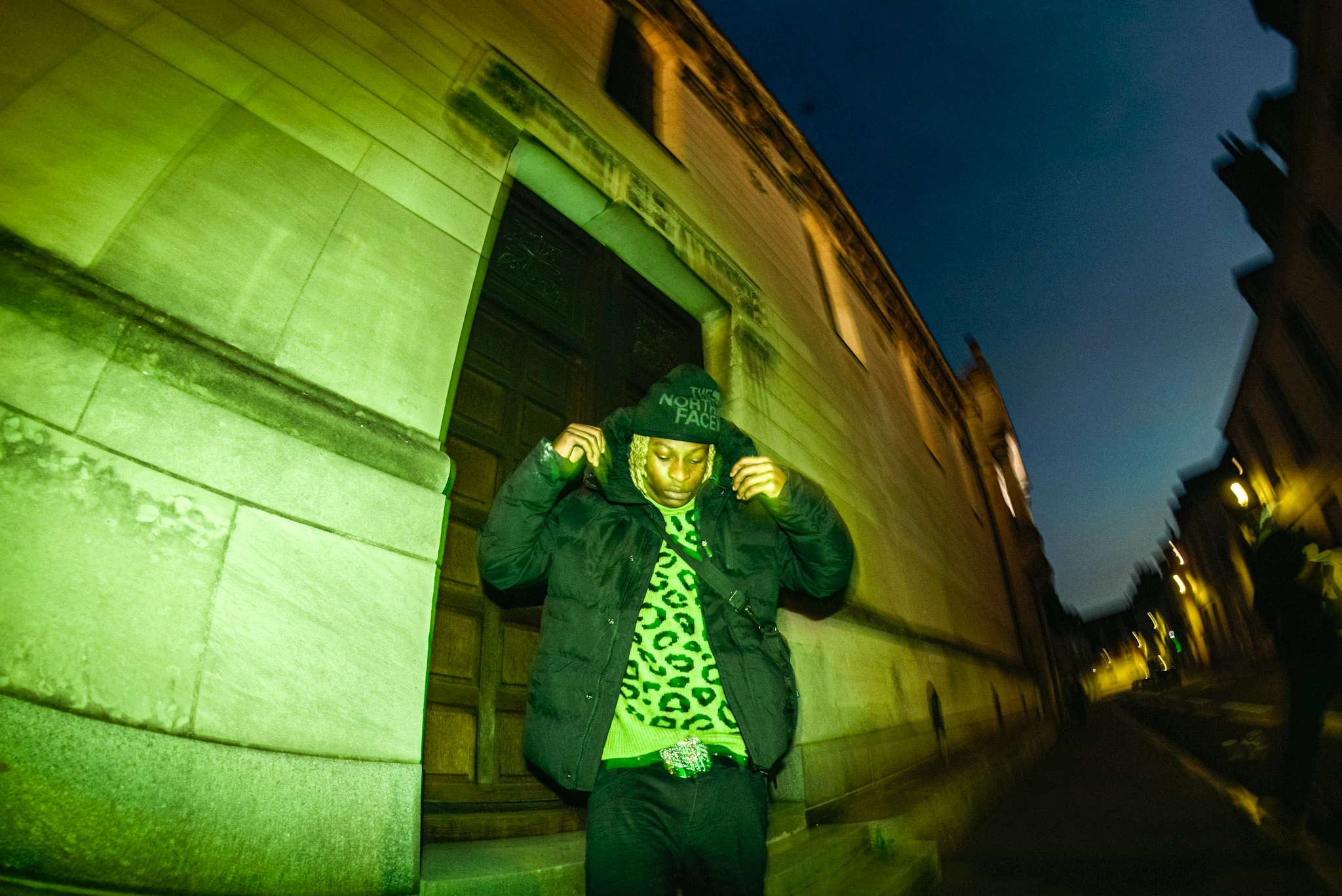 a photo of green light shot 11