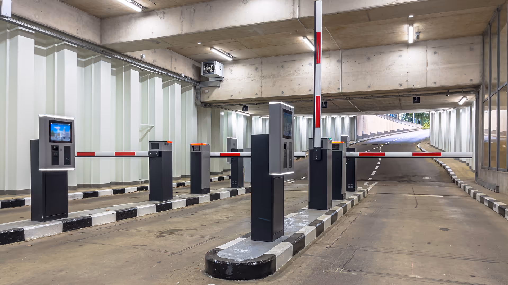 Unsere Schranken im Einsatz eines Parkhauses