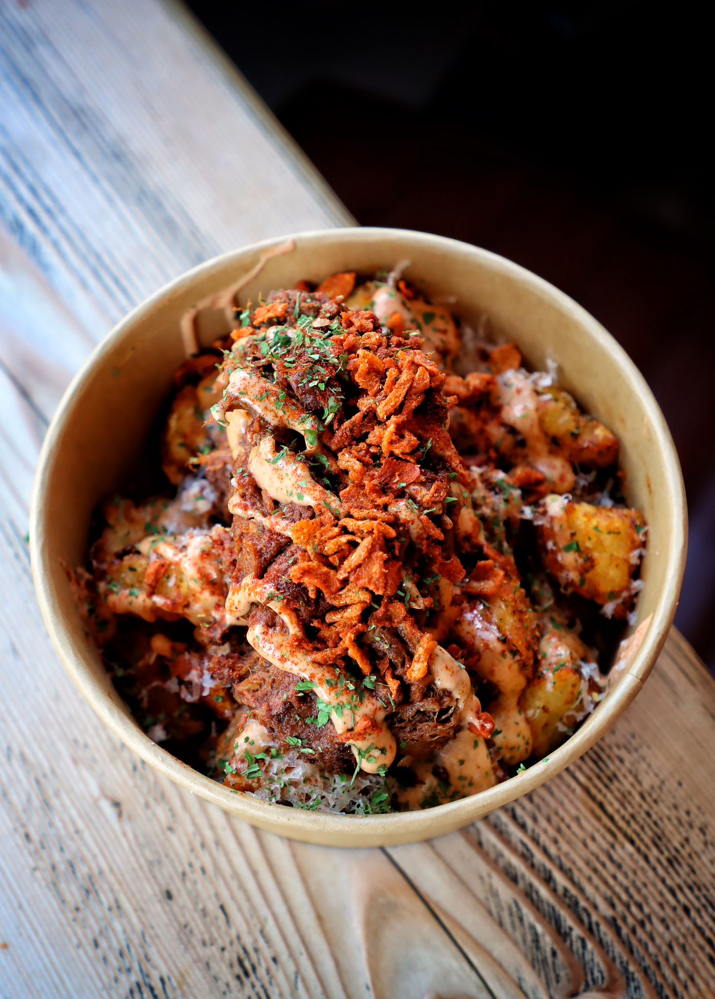 Brisket & Beef Dripping Gravy Mayo Loaded Tots / Wedges