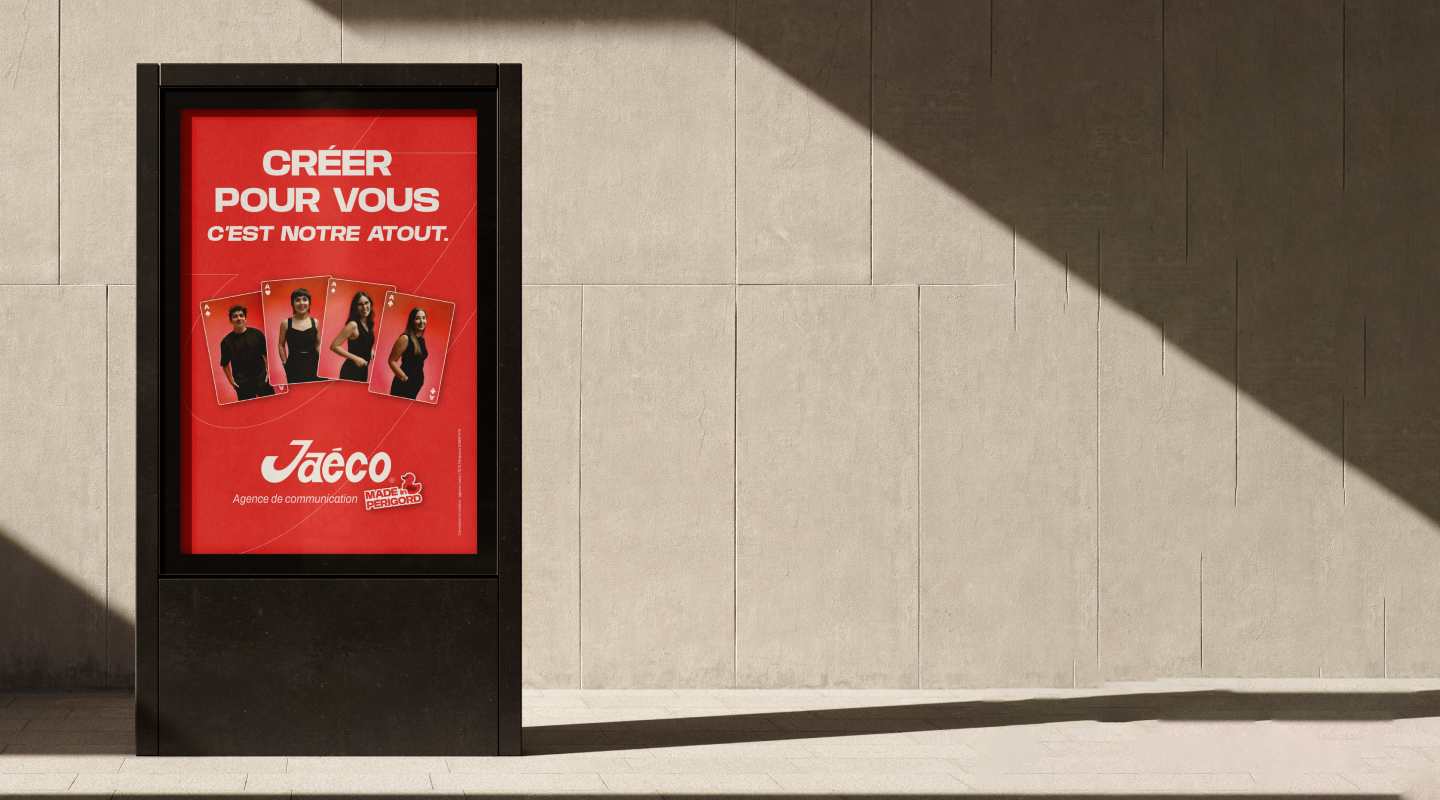 Mock-up d’une affiche issue de notre campagne déployée dans les rues de Périgueux. 