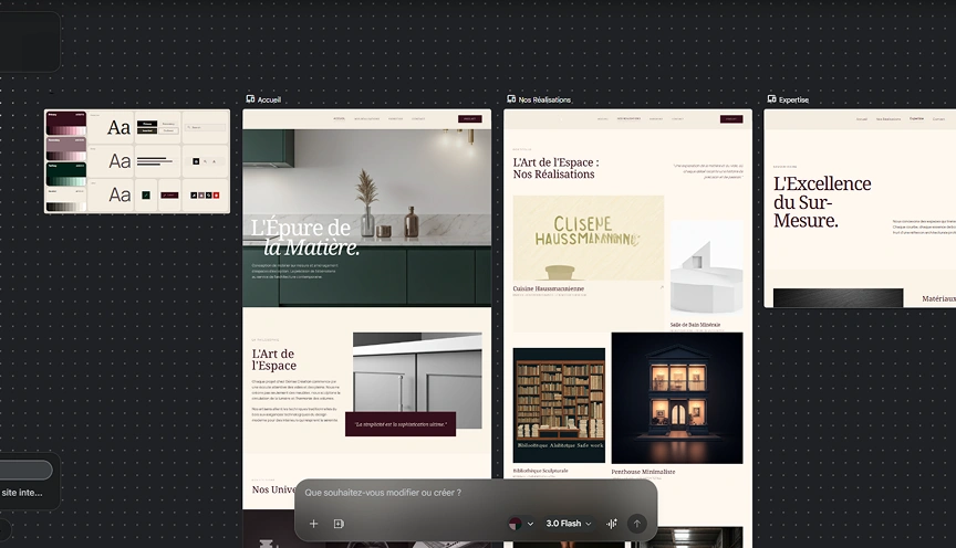 Interfaces produite par Stitch