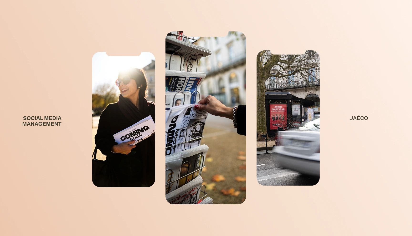Aperçu de réalisations photo et contenus produits pour le compte Instagram de Jaéco.
