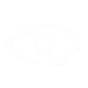 Icône d'œil stylisé en blanc sur fond transparent.