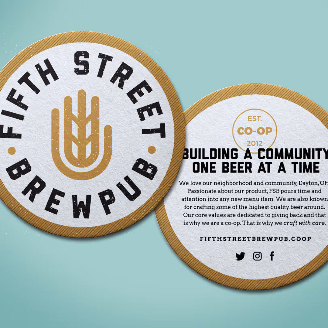 Fifth Street Brewpub coaster
