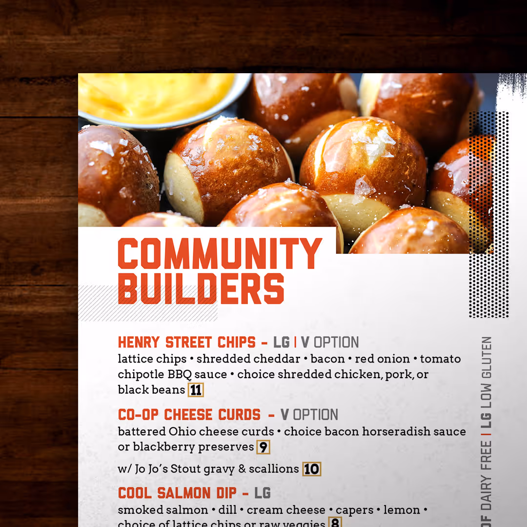 Fifth Street Brewpub menu