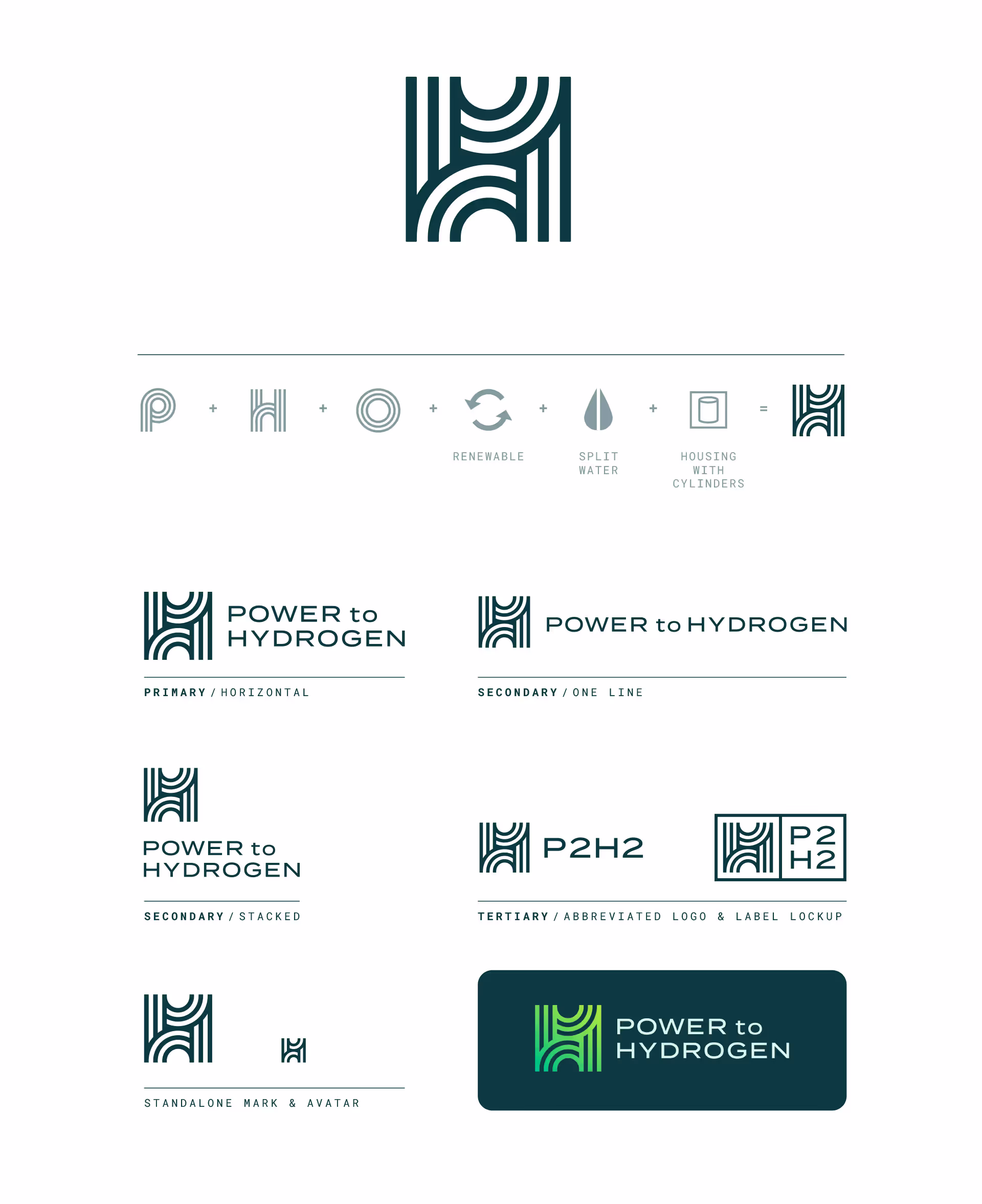 Power to Hydrogen logo suite