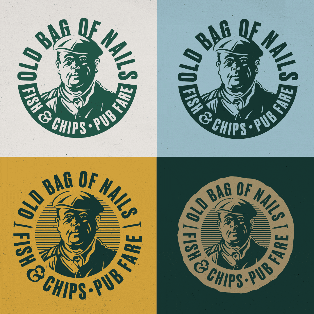 Old Bag of Nails logo emblems