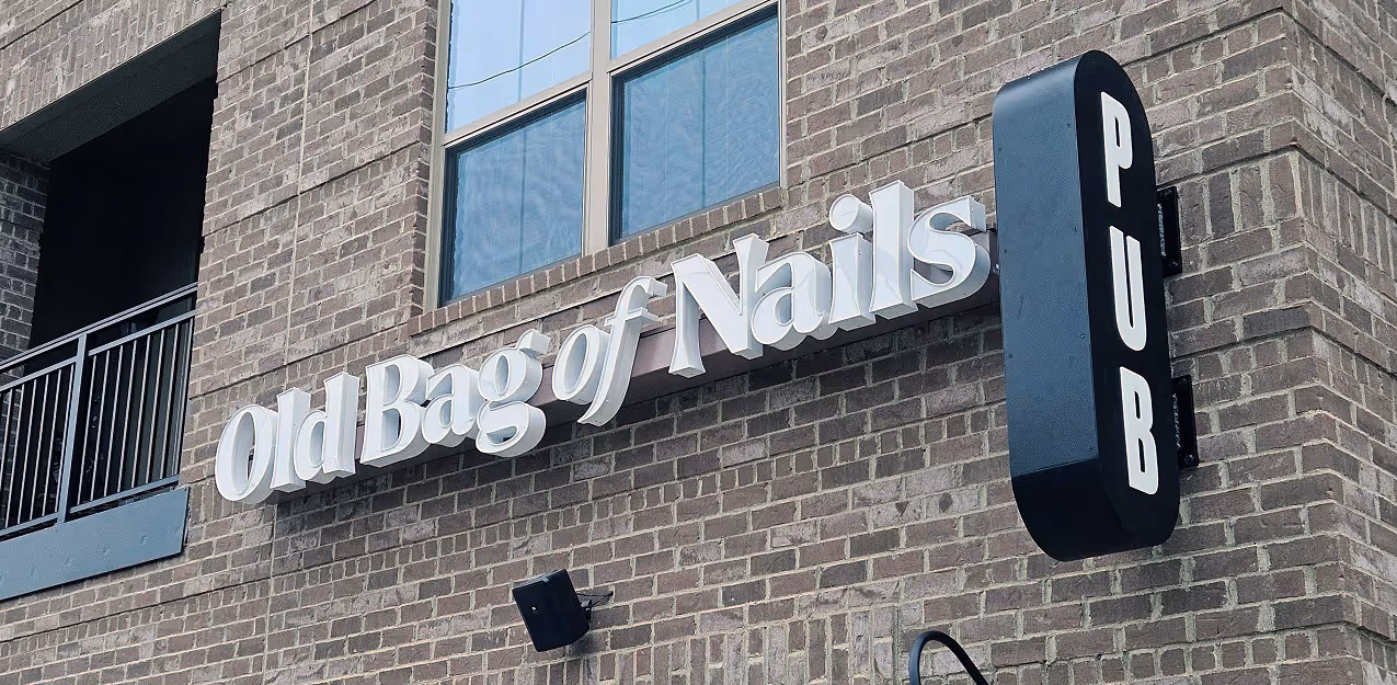 Old Bag of Nails sign