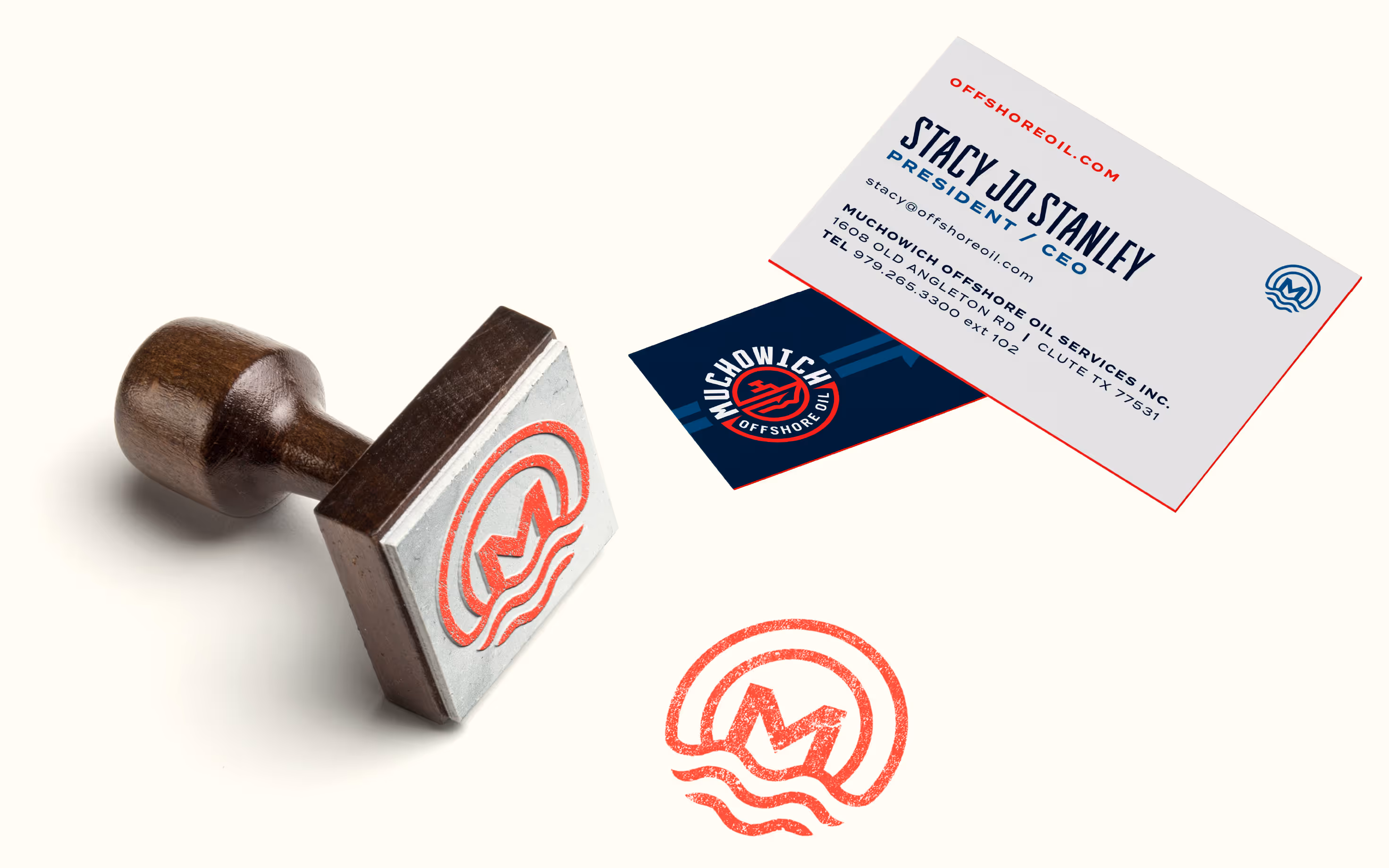 Muchowich Offshore Oil stamp and card