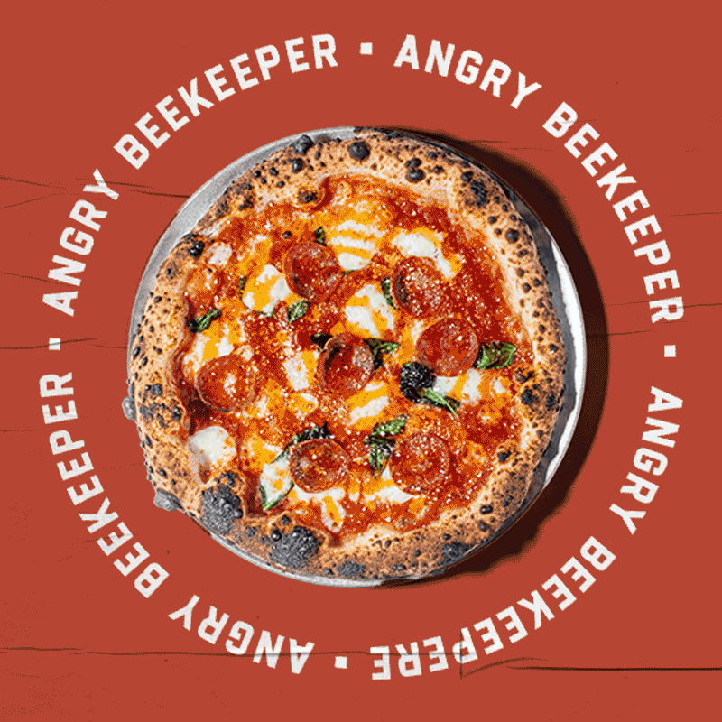 Old Scratch Pizza angry beekeeper