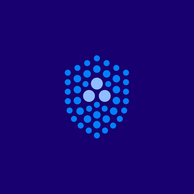 Protective shield molecule logo