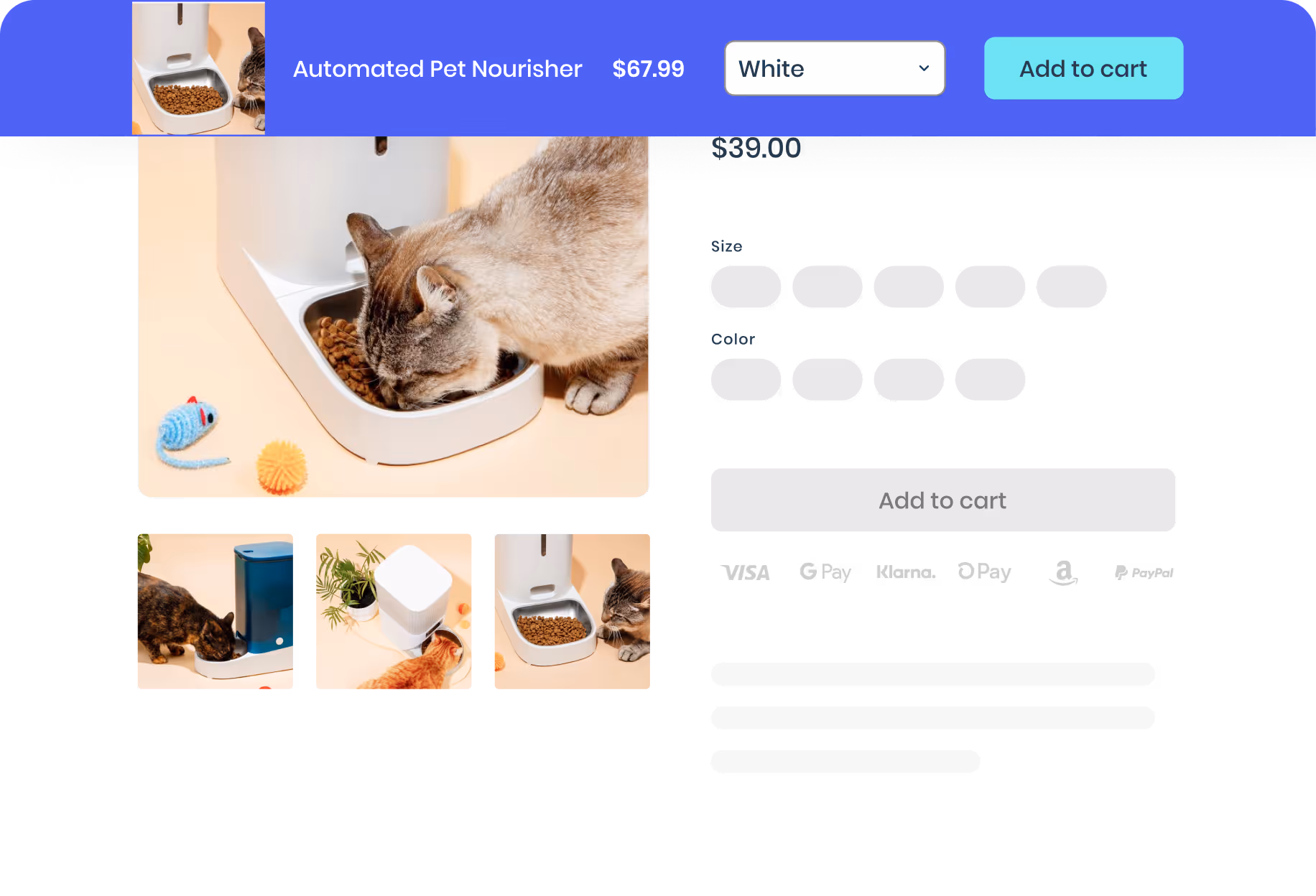 Sticky Add to Cart app screenshot / preview