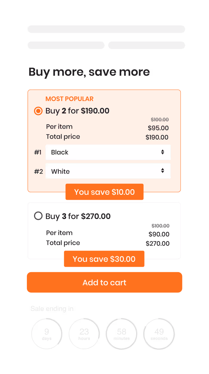 Upsell Engine Volume Discount app