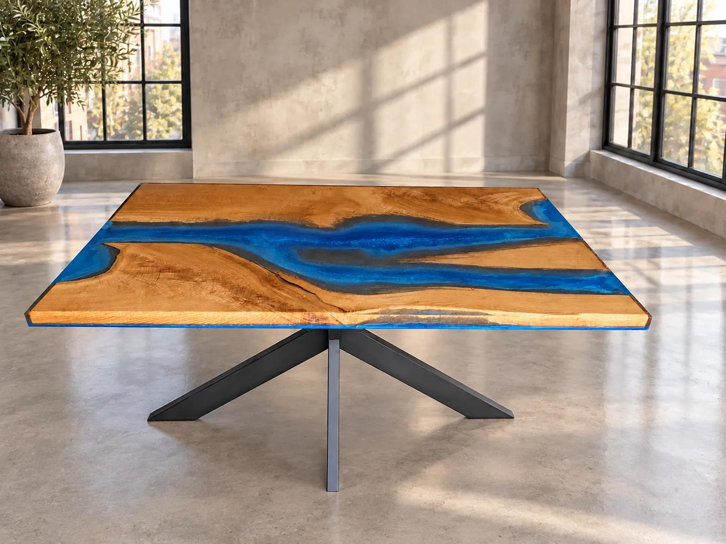 river-table-eiche-blaues-epoxidharz-kante