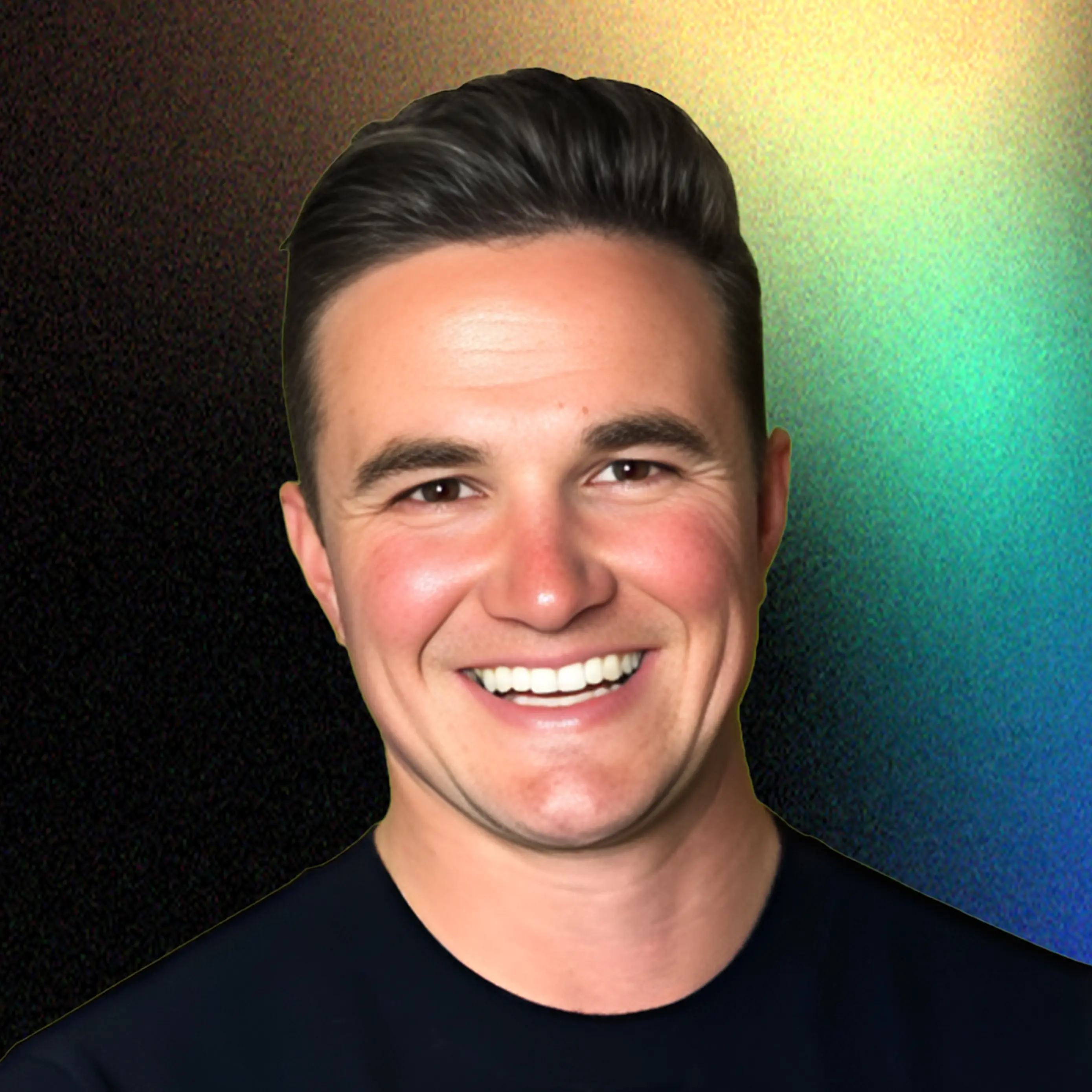 a man smiling at the camera